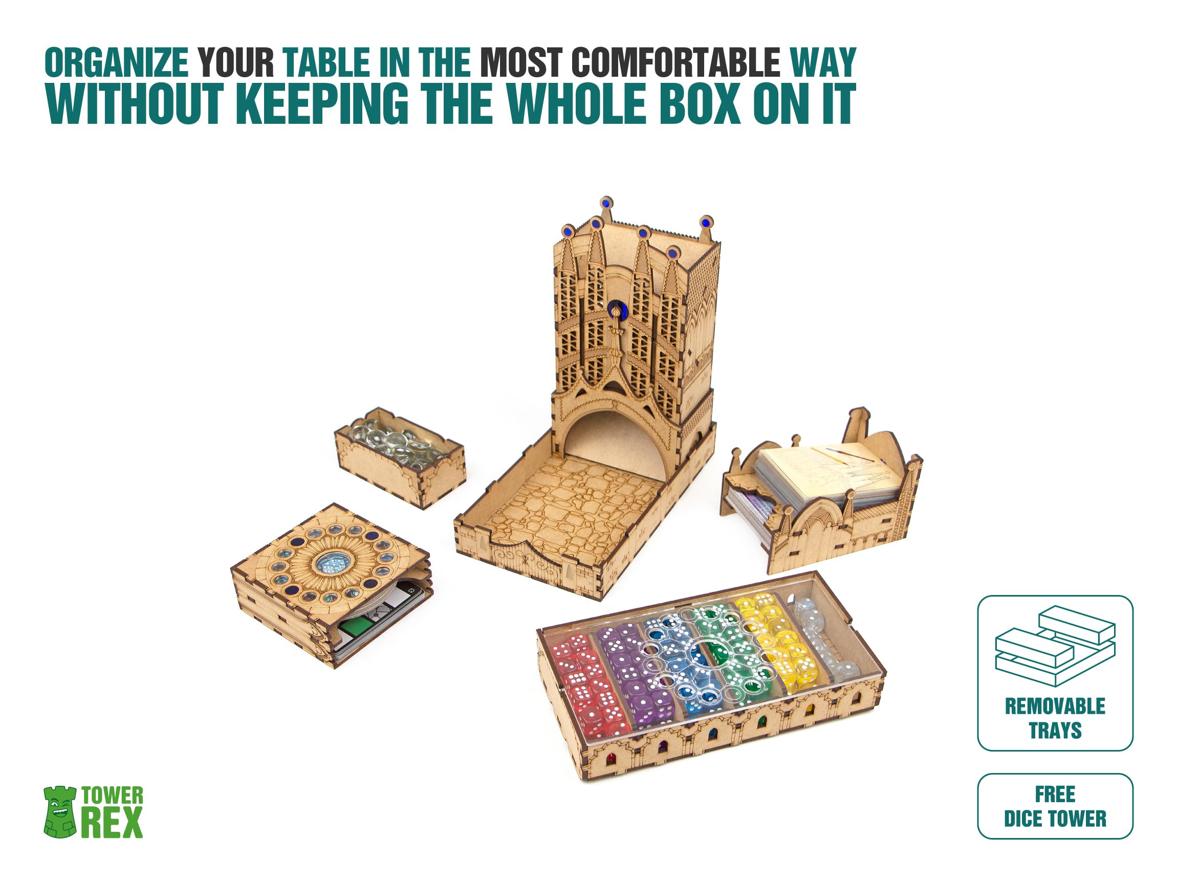 Amazon.com: TowerRex Organizer for Sagrada and Sagrada Expansions